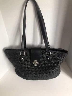 Bolso de Mano Patricia Nash Manarola Paja Negro NUEVO Foto 1 de 4