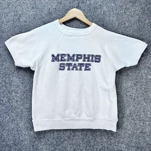 Vintage Memphis State Sweatshirt Mens Small White 60s University Of Memphis RARE - Picture 1 of 8