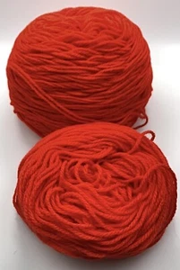 2 Partial Balls Sport DK Yarn Color Red  3.6 OZ Total Weight Acrylic Hat Yarn - Picture 1 of 4