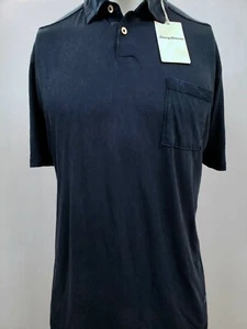 Tommy Bahama Shirt Mens Small 2XL Navy Blue Polo Short Sleeve Grandview Coast - Picture 1 of 8