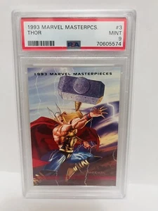 PSA 9 = 1993 SKYBOX MARVEL MASTERPIECES THOR - #3 - MINT! - Picture 1 of 3