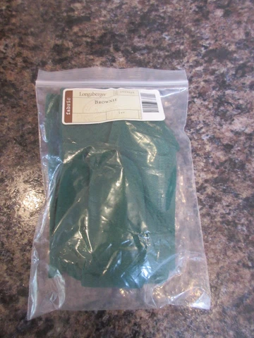 Longaberger Brownie Basket Ivy Green Liner NEW Cover