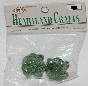 Heartland Crafts Mini Ranas Yeso Tipo Cerámica Pintada 3/4"" x 3/4"" - NUEVO - Imagen 1 de 3