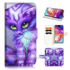 ( For Optus X Power 2 ) Flip Wallet Case Cover AJ21199 Cartoon Cat - Picture 1 of 3