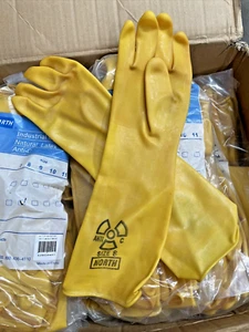 PPE Honeywell ATCP1815/Y/8 ANTI-C 15" Natural Latex Gloves Sz 8 (Case) 144 pairs - Picture 1 of 2