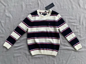 NWT TOMMY HILFIGER Kids / BOYS STRIP KNIT JUMPER / SWEATER SZ XS 4 - 5  - Picture 1 of 4