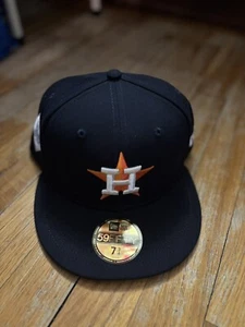 New Era 2017 World Series Houston Astros Navy & Orange 59FIFTY Fitted Hat 7 3/4 - Picture 1 of 4