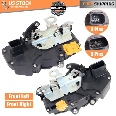 Door Lock Actuator Latch Front Left & Right Set For GMC Sierra Chevy Silverado - Изображение 1 из 4