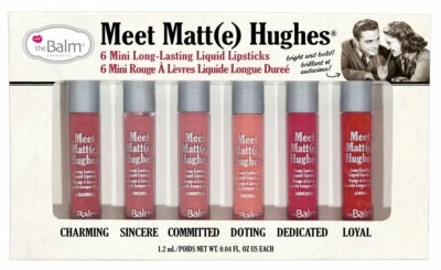 theBalm Meet Matt(e) Hughes. 6 x Mini langlebiger flüssiger Lippenstift. Band #1