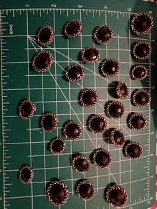 28 pc lot black/Silver Plastic Metal Style Silver Sewing Shank Buttons Lot S,M,L - Picture 1 of 5