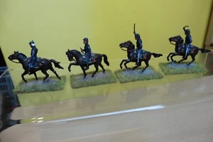 4 EXCELLENTLY PAINTED 1/72 MOUNTED 7th CAVALRY ACW ATLANTIC, AIRFIX? PLASTIC - Picture 1 of 8