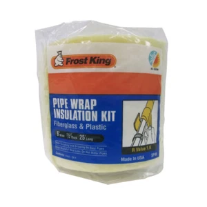 Frost King 6 in. W x 25 ft. L 1.6 Unfaced Fiberglass Pipe Insulation Wrap Roll 1 - Picture 1 of 1