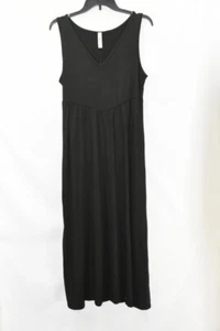 24/7 Modern Women's Size LARGE Sleeveless V-Neck Maxi Dress in Chic Black NWT - Picture 1 of 7
