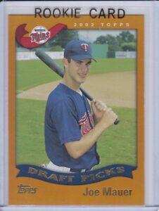 JOE MAUER ROOKIE CARD 2002 Topps DRAFT PICK RC Baseball MINNESOTA TWINS HOFer!