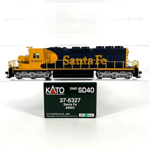 HO Kato 37-6327 Santa Fe EMD SD40 Powered Diesel Locomotive #5003 TESTED - Picture 1 of 13