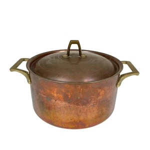 Olla y tapa de cobre Paul Revere 1776-1976 asas de latón bicentenario de acero inoxidable - Imagen 1 de 12