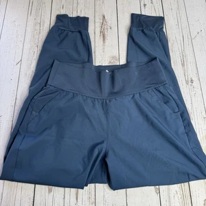 Adidas Golf Jogger Pants Womens Medium Navy Blue 28" Inseam Tapered Leg Pockets - Picture 1 of 9