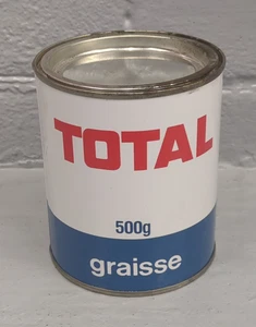 Vintage Old Stock Unused TOTAL Multis MS2 Grease Graisse Tin 500G Blue / White - Picture 1 of 9