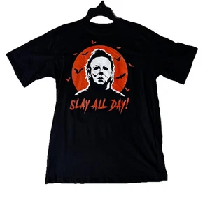 Michael Myers Halloween Slay All Day T-Shirt Parodie Horrorfilm Grusel Kinder XL - Bild 1 von 11