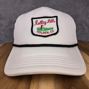 Rolling Hills Golf Club Hat Cap Snap Back White Rope Trucker Patch Colorado Golf - Picture 1 of 8