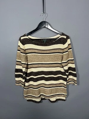 RALPH LAUREN Jumper - Size XL - Striped - Linen - Great Condition - Women’s - Imagem 1 de 4