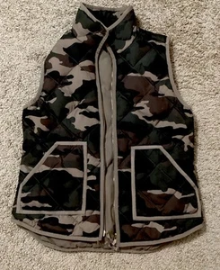 J Crew Chaleco Acolchado Camuflaje Puffer Chaqueta Hombres Talla Pequeña Ropa Exterior Streetware - Imagen 1 de 7