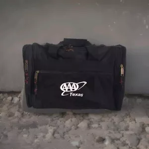 AAA TEXAS Reisetasche schwarz weiß Logo doppelte Tragegurte stabil - Bild 1 von 6
