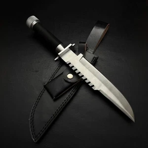 Handmade Commando Knife Carbon Steel Replica Knife Movie Knife with Sheath - Picture 1 of 10