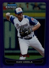 2012 (BRAVES) Bowman Chrome Purple Refractors #142 Dan Uggla/199