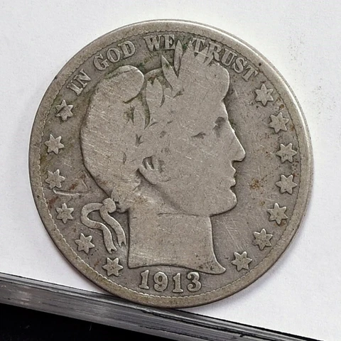 1913-S Barber Half Dollar - Ch Good Details, Cleaned (49889-L) Cover