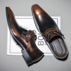 Mens Dress Formal Leather Business Shoes Pointy Toe Work Wedding Party Buckle