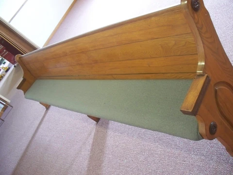 Church Pew, Solid Wood, Padded Seat, 11Ft Long Cover