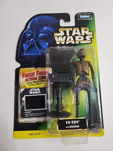 1997 Star Wars Power Of The Force Ev-9D9 With Datapad Action Figure NIB Kenner Cover