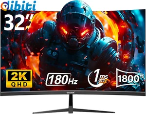 Monitor per Gaming Curvo Da 32 Pollici QHD 180Hz/165Hz – Schermo PC Senza Bordi, - Foto 1 di 13