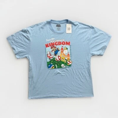 Camiseta Super Mario Tour the Mushroom Kingdom Camiseta Gráfica Para Hombre Talla 2XL NUEVA CON ETIQUETAS Foto 1 de 4