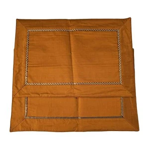 Pier 1 Imports (2) Placemats Adobe Gold Brocade NEW 13” X 19” - Picture 1 of 6