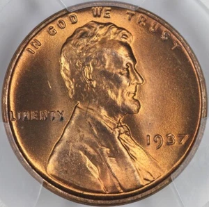 1937 PCGS MS66RD Lincoln Cent 41351534 - Picture 1 of 3
