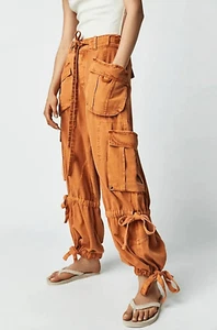Free People Big Sky Parachute Cargo Hose Orange M Medium NEU - Bild 1 von 3