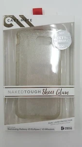 Case Mate Naked Tough Case Sheer Glam for Galaxy J3 Eclipse Mission Champagne - Picture 1 of 3