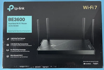 TP-Link Archer BE3600 Dual-Band Wi-Fi 7 Router. Brand New Sealed; Free Shipping! - Image 1 of 4