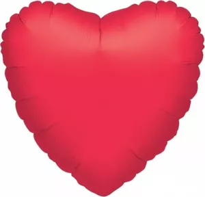 Valentine's Day Party Supplies Jumbo Heart Shaped Metallic Red Foil Balloon - Picture 1 of 1