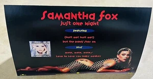 Póster de colección raro Samantha Fox “Just One Night” tamaño mostrador 11”x7” COMO NUEVO - Imagen 1 de 7