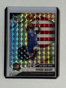 Tyrese Maxey 76ers 2020-21 Panini MOSAIC SILVER NATIONAL PRIDE PRIZM RC 259