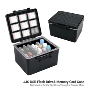 JJC USB Flash Drive Holder Storage Memory Stick U Disk SD TF Card Case Organizer - Picture 1 of 12