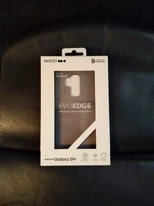 Samsung Galaxy S9+ Phone Case Smoky Black Evoedge Tech21 Ultra Thin Flex Shock - Picture 1 of 5
