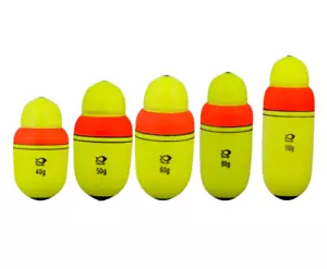 2 x Luz Electrónica Eva Espuma Bobber Bola Lucio de Mar Pesca Noche Flotador 50g - Imagen 1 de 7