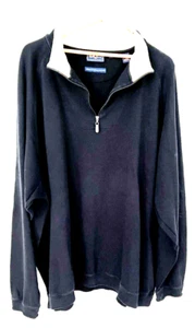 BOBBY JONES PLAYERS BLACK 1/4 ZIP GOLF PULLOVER-PERUVIAN PIMA COTTON , SIZE 3XT - Picture 1 of 11