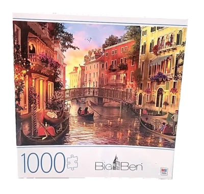 Puzzle Big Ben Puesta de sol en Venecia 1000 piezas 27" x 20" completo Foto 1 de 2