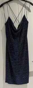 Black & Blue Sequin Mini Dress - New Look - Size 16 - New With Tags - Picture 1 of 5