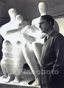 1949/67 Vintage HENRY MOORE ~ Sculpture Artist England Photo Art By YOUSUF KARSH - Picture 1 of 1